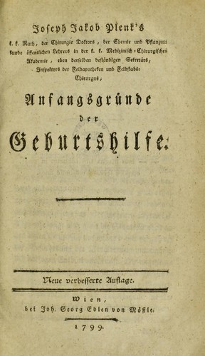 Cover for Anfangsgründe der Geburtshilfe