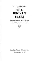 Cover for The broken years