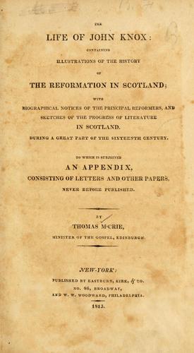 Cover for The life of John Knox