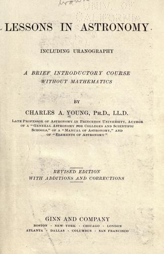 Cover for Lessons in astronomy