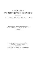 Cover for A Society to match the scenery