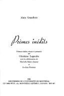 Cover for Poèmes inédits