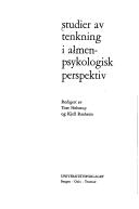 Cover for Studier av tenkning i almenpsykologisk perspektiv