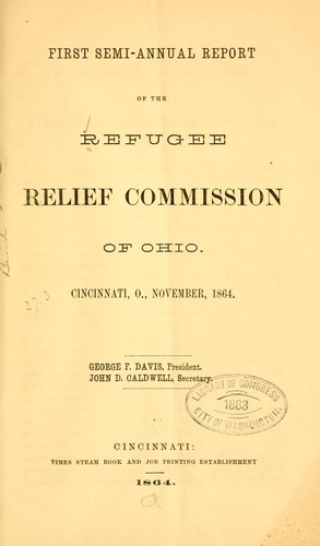 Cover for Semi-annual report of the Refugee relief commission of Ohio ...