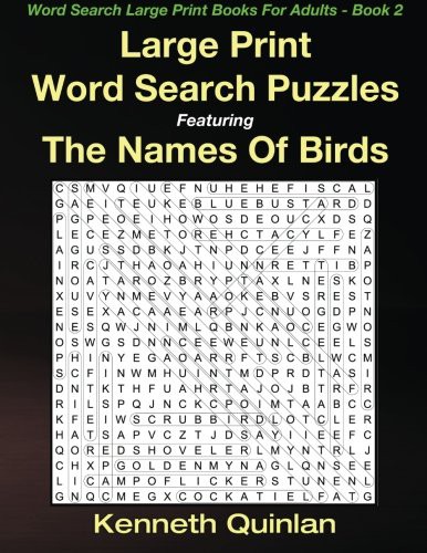 Cover for Large Print Word Search Puzzles Featuring The Names Of Birds