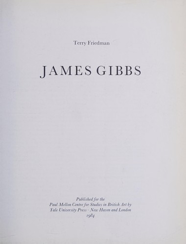Cover for James Gibbs