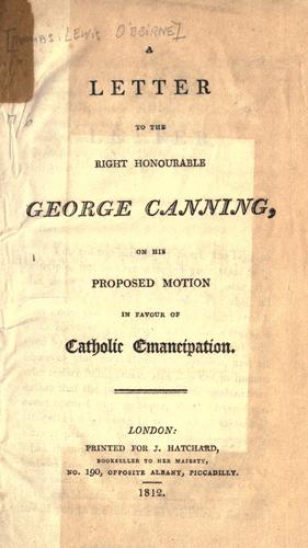 Cover for Fairburn's genuine edition of the Suppressed letter to the Right Honourable George Canning, printed verbatim from the original copy