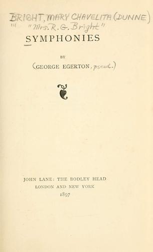 Cover for Symphonies