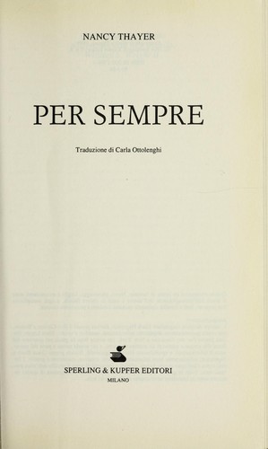 Cover for Per sempre