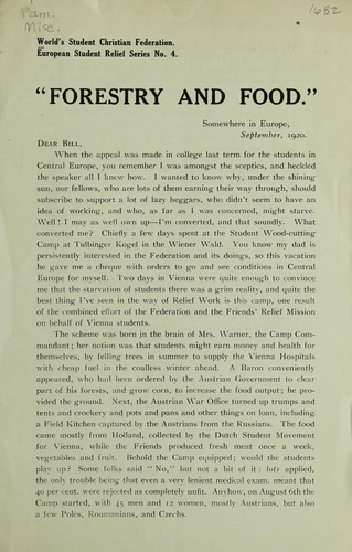 Cover for Forestry and food