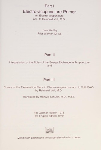 Cover for Electro-acupuncture Primer