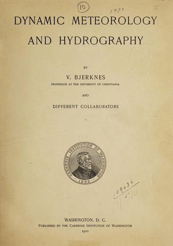 Cover for Dynamic meteorology and hydrography