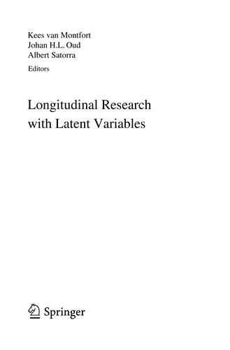 Cover for Longitudinal research with latent variables