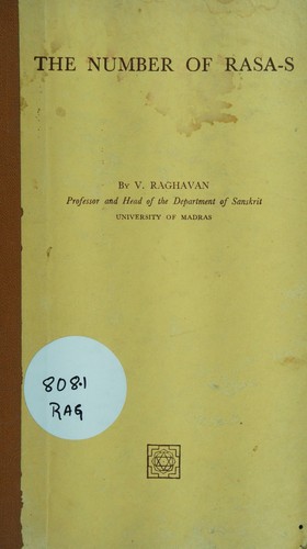 Cover for The number of rasa-s