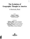 Cover for The Evolution of geographic thought in America