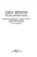 Cover for Carlo Betocchi
