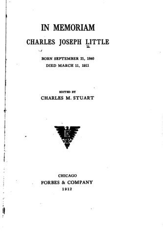 Cover for In Memoriam Charles Joseph Little