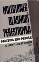 Cover for Milestones in glasnost and perestroyka