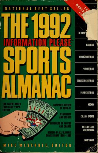 Cover for The 1992 Information Please sports almanac