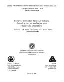 Cover for Recursos naturales, técnica y cultura