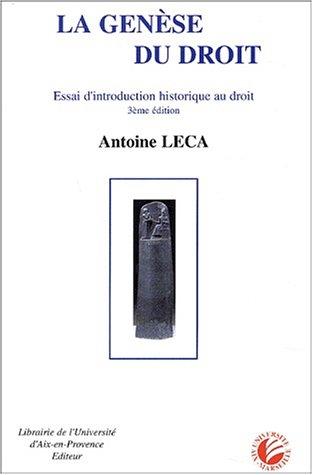 Cover for La genèse du droit