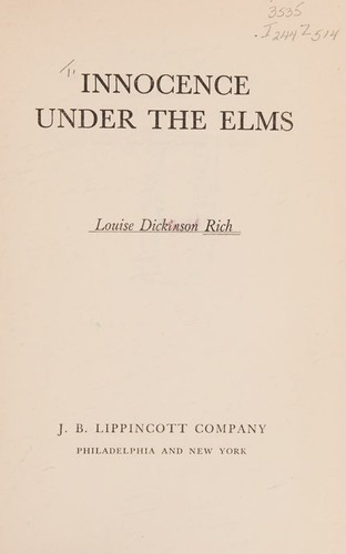 Cover for Innocence Under the Elms