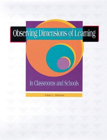 Cover for Observing dimensions of learning in classrooms and schools