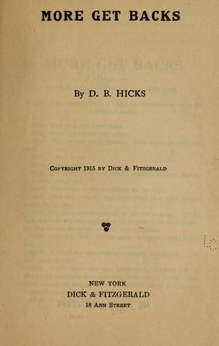 Cover for More get backs...