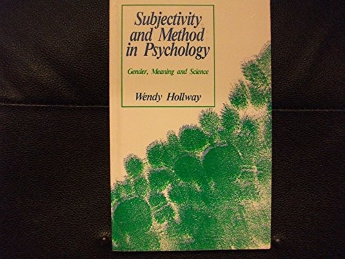 Cover for Subjectivity and method in psychology