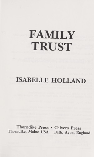 Cover for Family trust