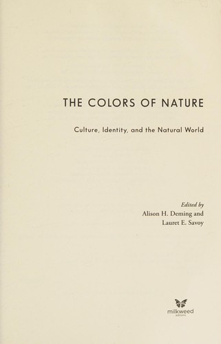 Cover for The colors of nature