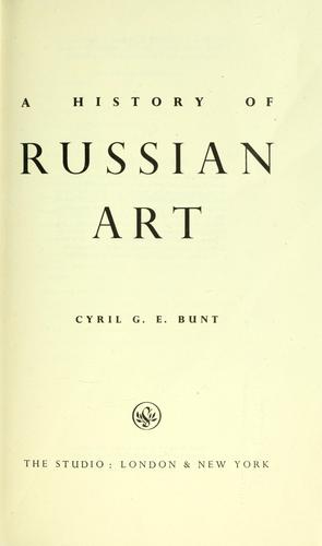 Cover for A history of Russian art