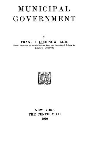 Cover for Municipal government