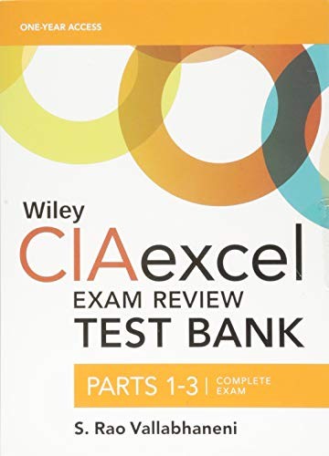 Cover for Wiley CIAexcel Exam Review 2018 Test Bank