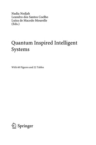 Cover for Quantum inspired intelligent systems