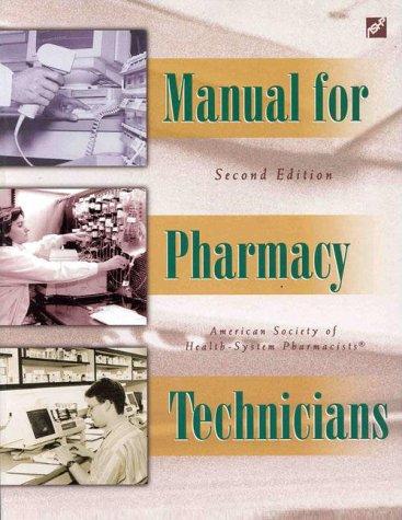 Cover for Manual for pharmacy technicians.