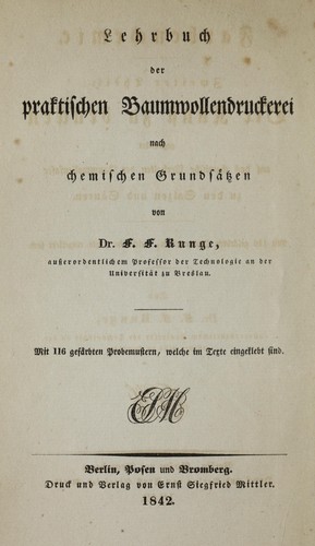 Cover for Lehrbuch der praktischen Baumwollendruckerei nach chemischen Grundsätzen