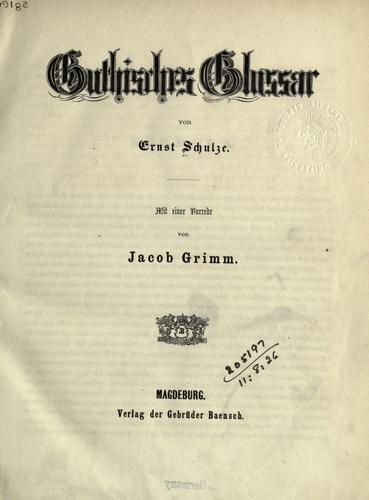 Cover for Gothisches Glossar