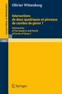 Cover for Intersections de deux quadriques et pinceaux de courbes de genre 1 =
