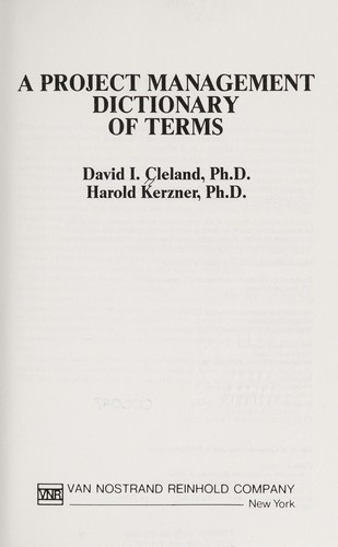 Cover for A project management dictionary of terms