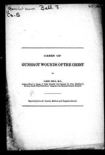 Cover for Cases of gunshot wounds of the chest