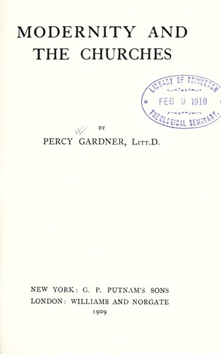 Cover for Modernity and the churches
