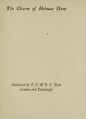 Cover for The charm of Holman Hunt