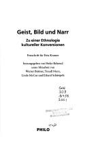 Cover for Geist, Bild und Narr: zu einer Ethnologie kultureller Konversion. Festschrift f ur Fritz Kramer