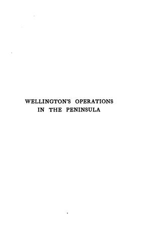 Cover for Wellington's operations in the Peninsula (1808-1814)