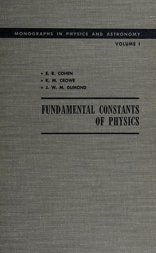 Cover for The fundamental constants of physics