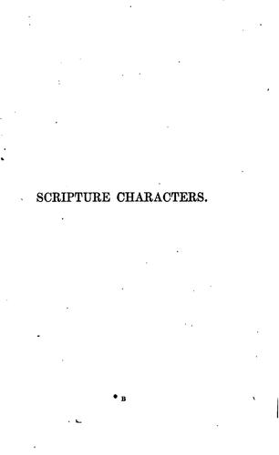 Cover for Scripture characters