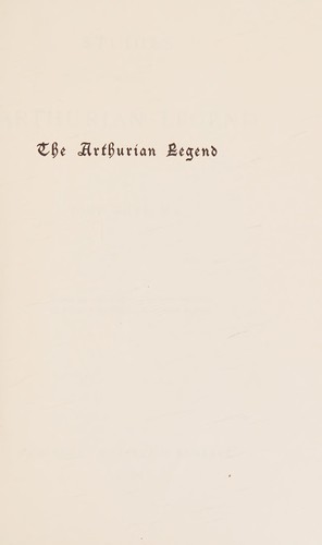 Cover for Studies in the Arthurian legend.