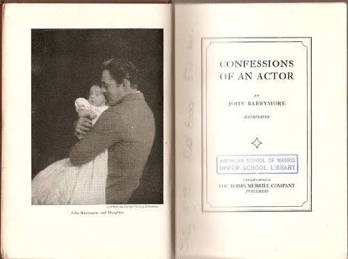 Cover for Confessions of an actor.