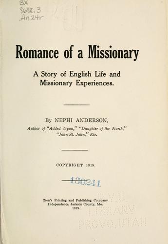 Cover for Romance of a missionary